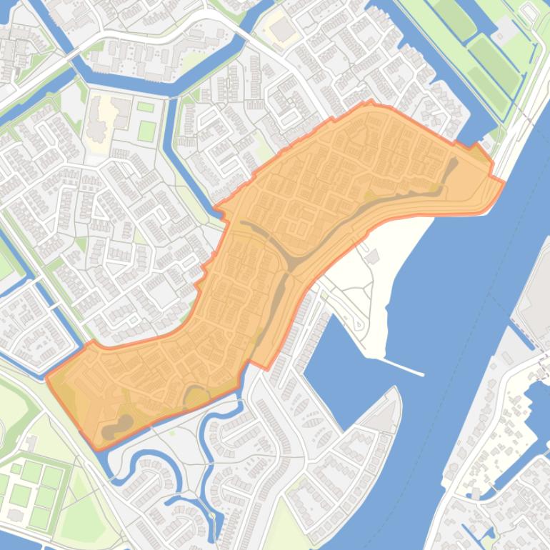 Kaart van de Baaienbuurt.