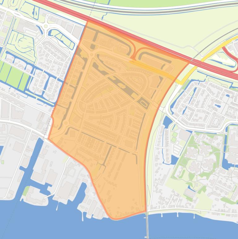 Kaart van de buurt Baanhoek-West.