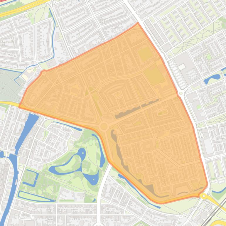 Kaart van de buurt Babberspolder West.