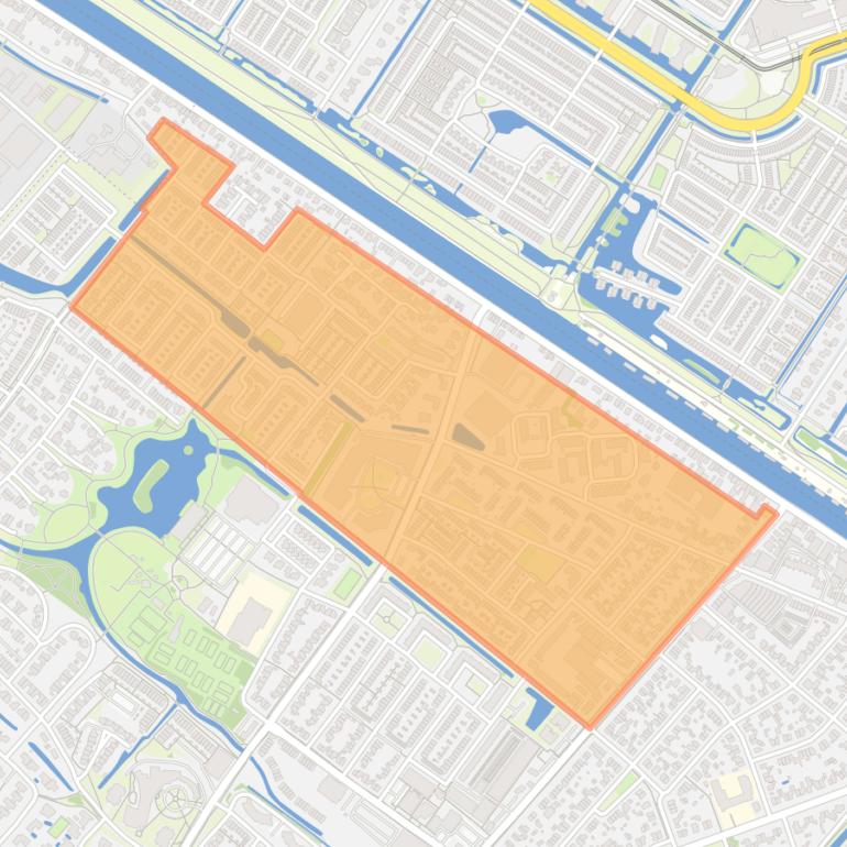 Kaart van de buurt Badhoevedorp Noordwest.