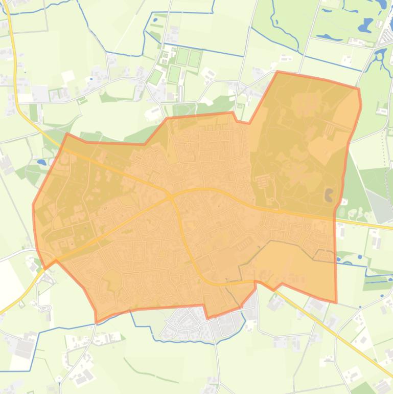 Kaart van de buurt Bakel.