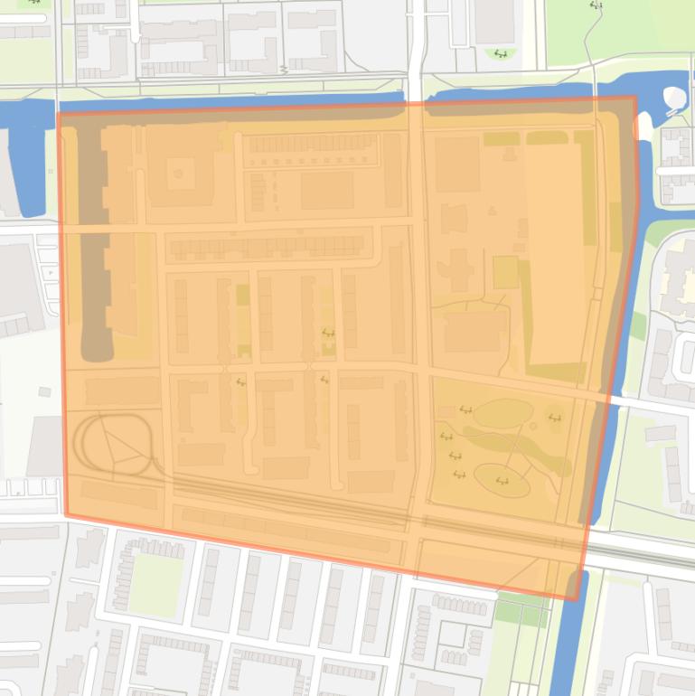 Kaart van de Bakemabuurt.