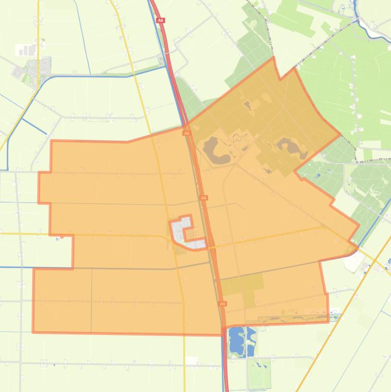Kaart van de buurt Bant-landelijk gebied.