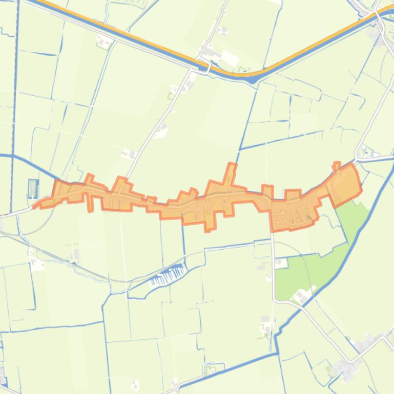 Kaart van de buurt Barsingerhorn (woonkern).