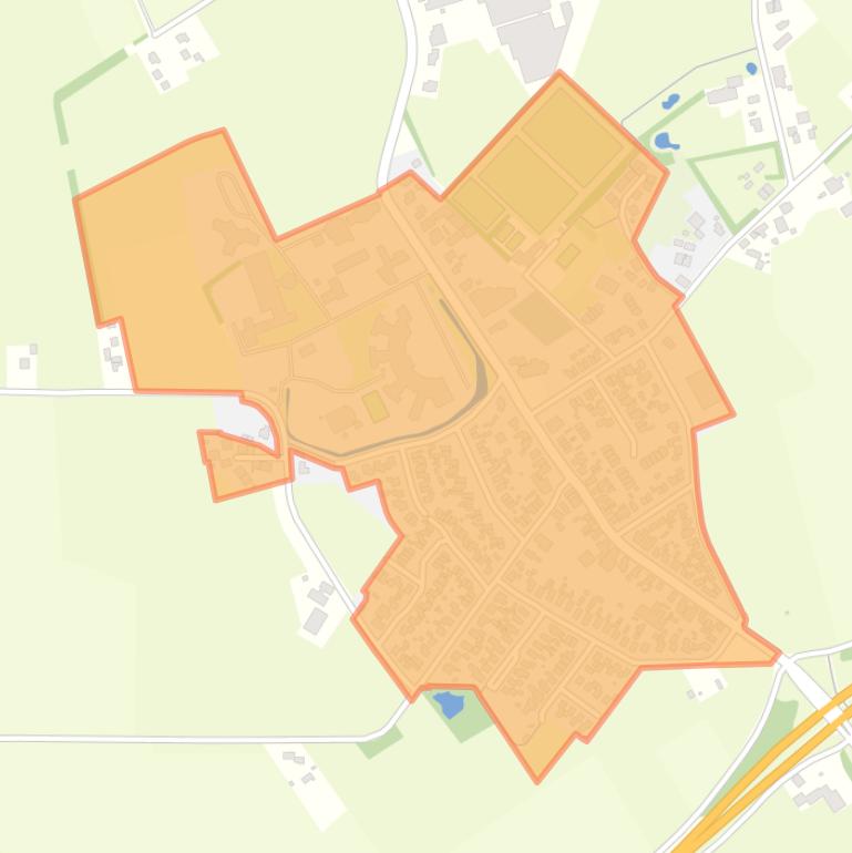 Kaart van de buurt Bebouwde kom Harreveld.