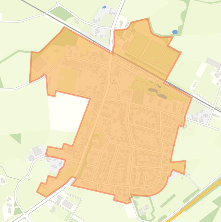 Kaart van de buurt Bebouwde kom Lievelde.