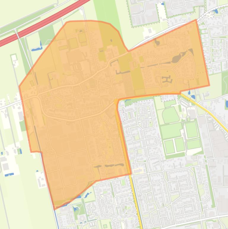 Kaart van de buurt Bebouwde kom Tolbert.