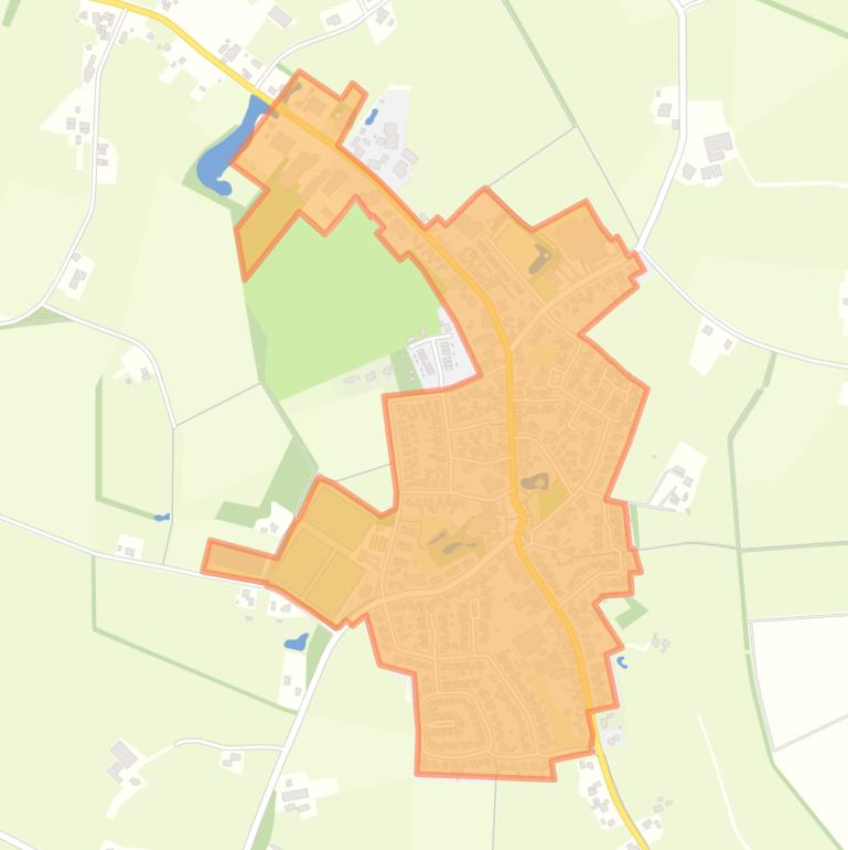 Kaart van de buurt Bebouwde kom Zieuwent.