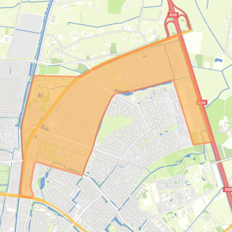 Kaart van de buurt Bedrijvenpark Apeldoorn-Noord.