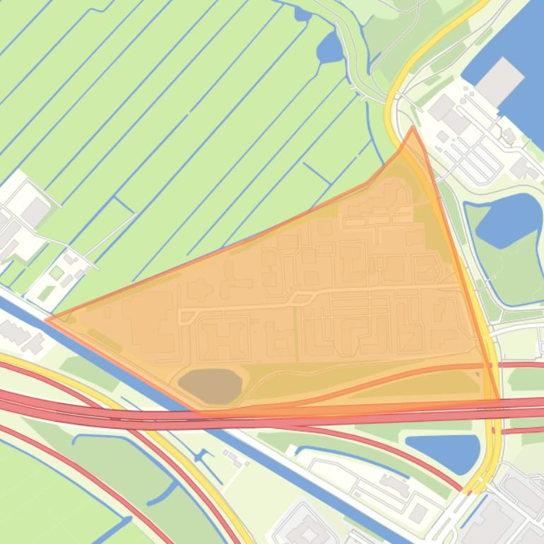 Kaart van de buurt Bedrijvenpark Gooimeer-Noord.