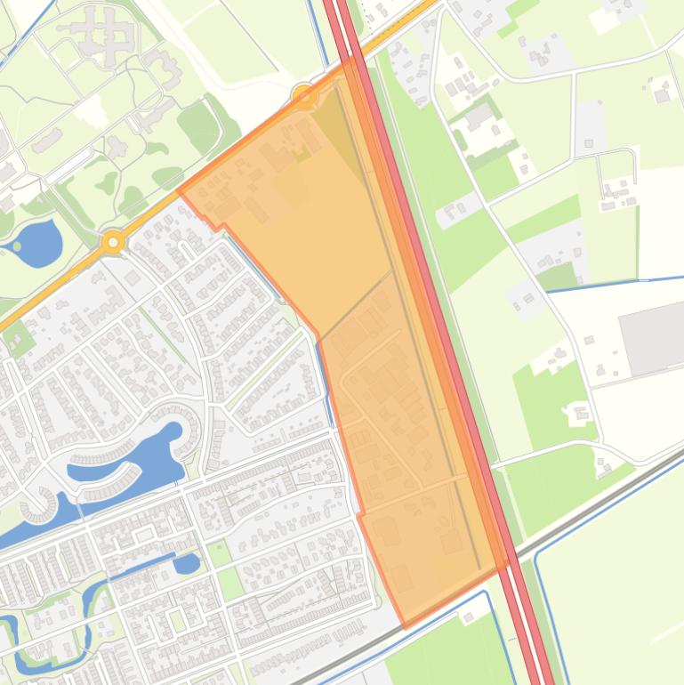 Kaart van de buurt Bedrijvenpark Oost.