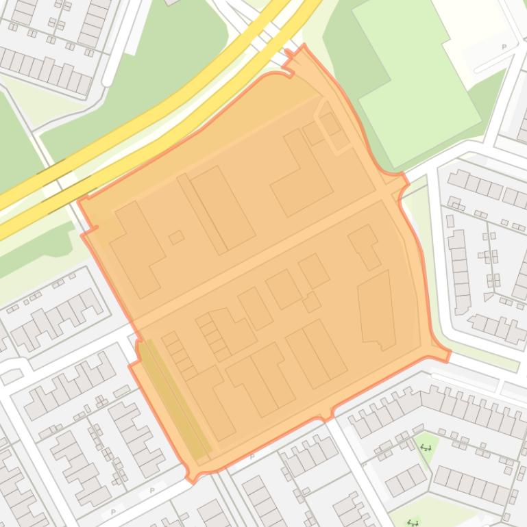 Kaart van de buurt Bedrijvensterrein Draaiersplaats.