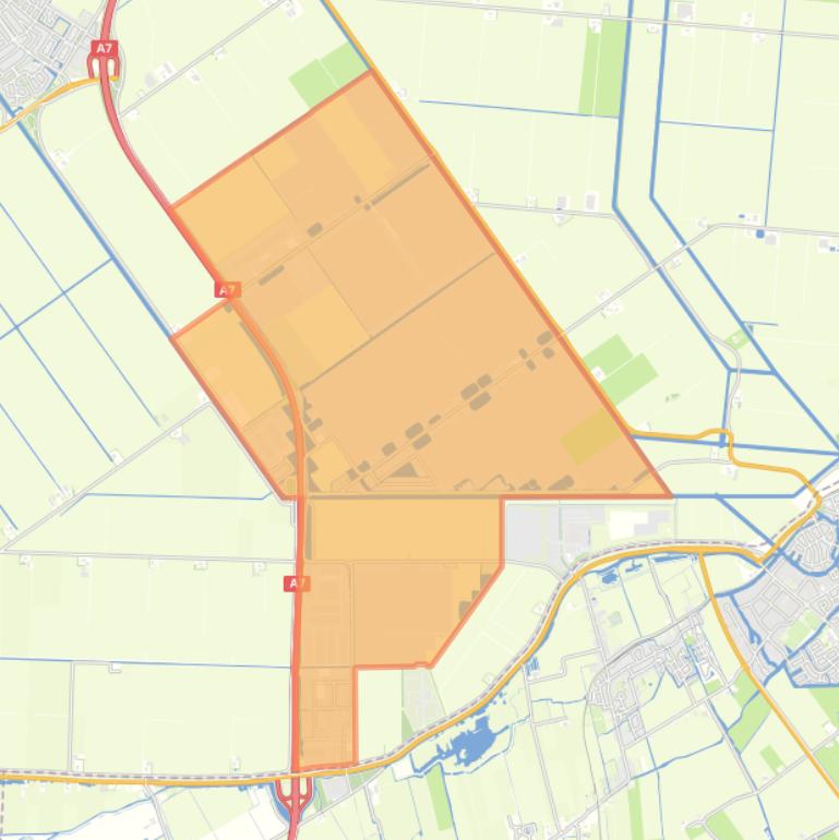 Kaart van de buurt Bedrijventerrein Agriport.