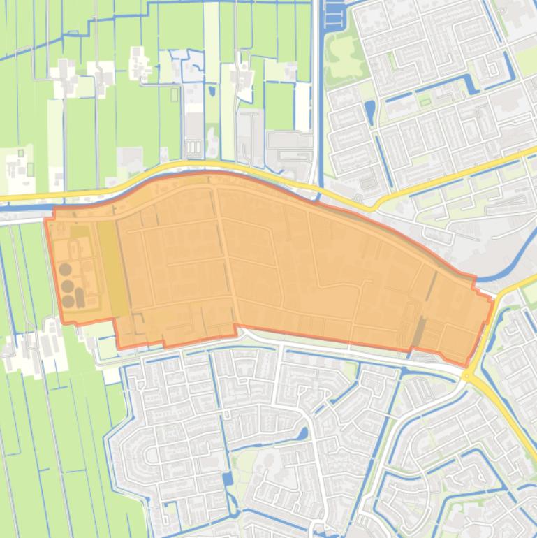 Kaart van de buurt Bedrijventerrein Barwoutswaarder.
