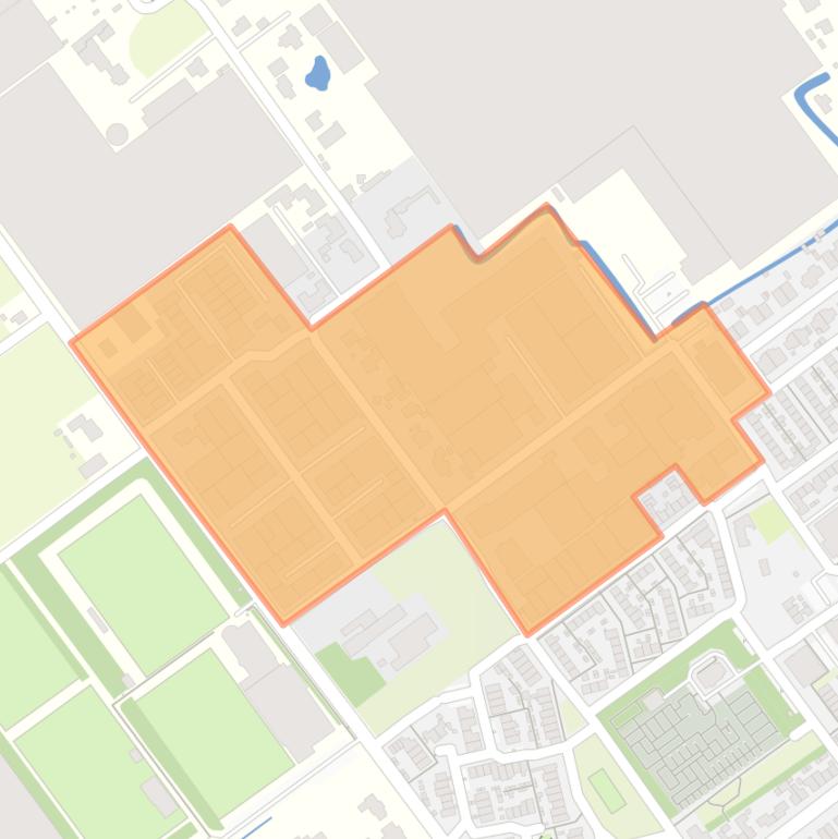 Kaart van de buurt Bedrijventerrein De Hoeven.