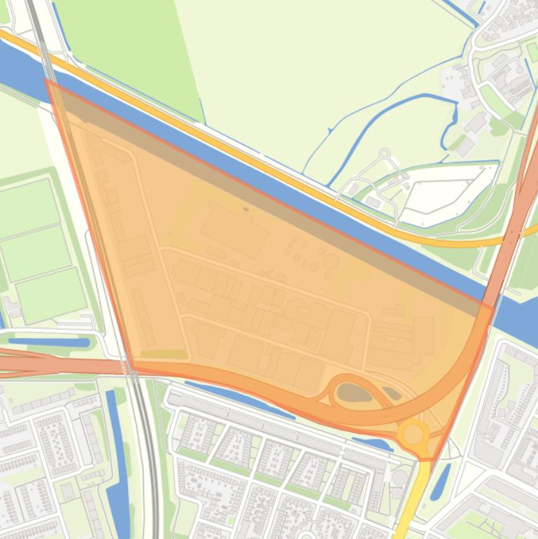 Kaart van de buurt Bedrijventerrein De Hoogte.