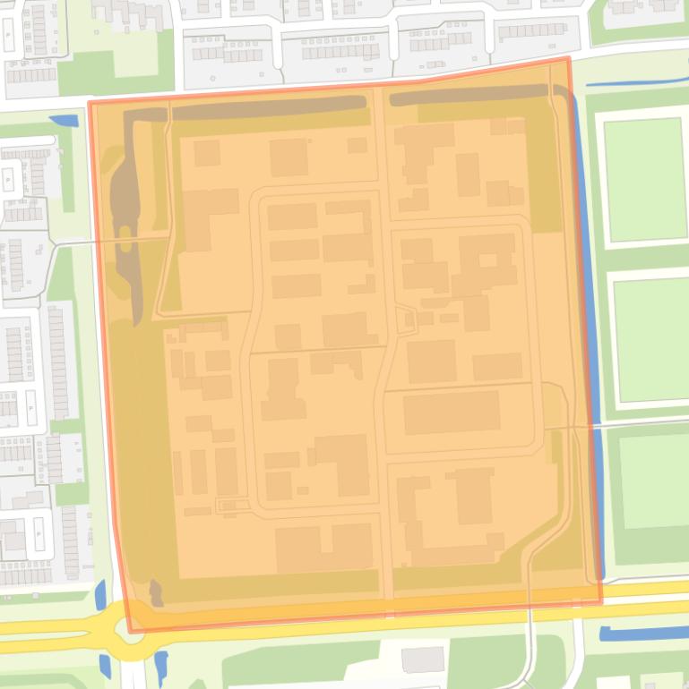 Kaart van de buurt Bedrijventerrein Gildenhof.