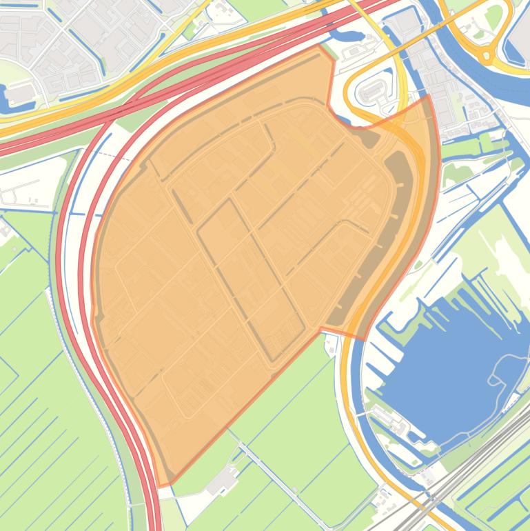 Kaart van de buurt Bedrijventerrein Gouwepark.