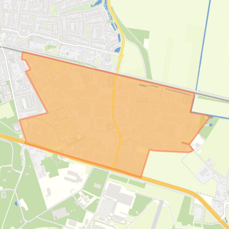 Kaart van de buurt Bedrijventerrein Haansberg.