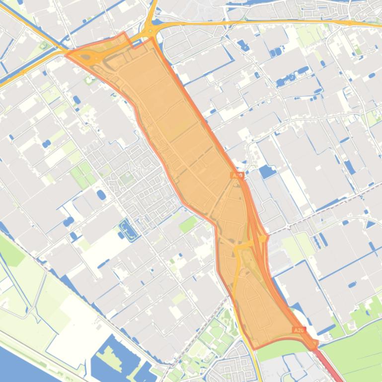 Kaart van de buurt Bedrijventerrein Honderland & Coldenhove.