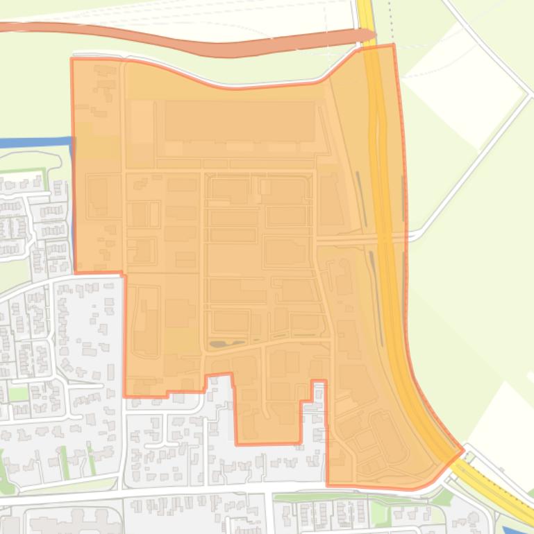 Kaart van de buurt Bedrijventerrein Houtakker.