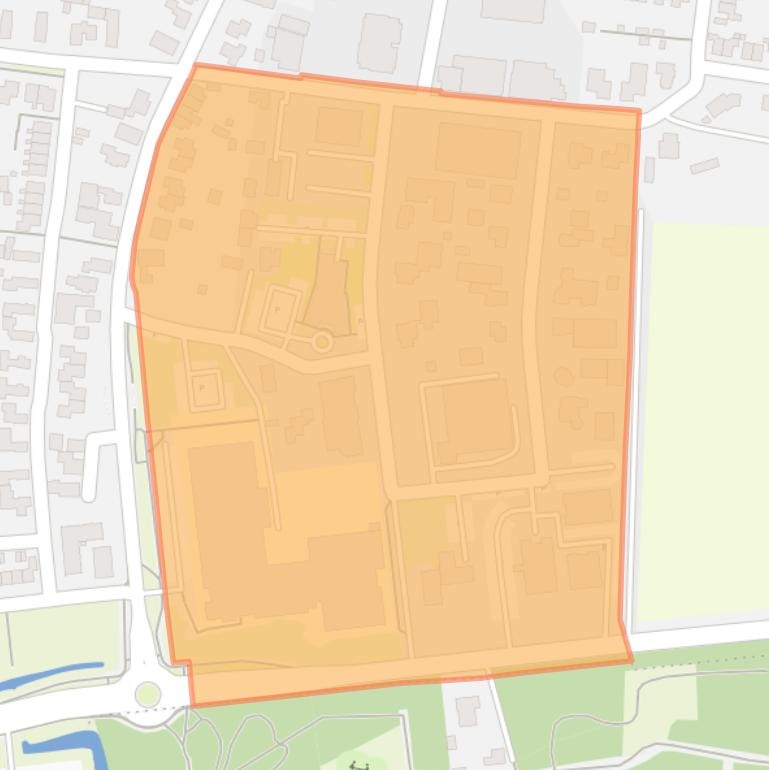 Kaart van de buurt Bedrijventerrein Kerkeland.