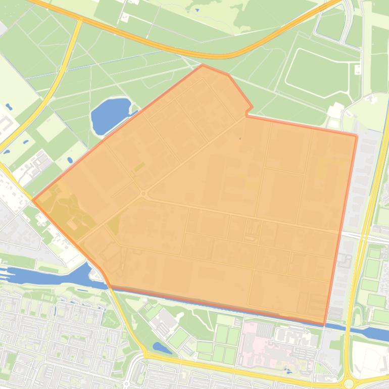 Kaart van de buurt Bedrijventerrein Kraaiven.