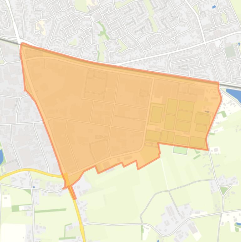 Kaart van de buurt Bedrijventerrein Kranenmortel.