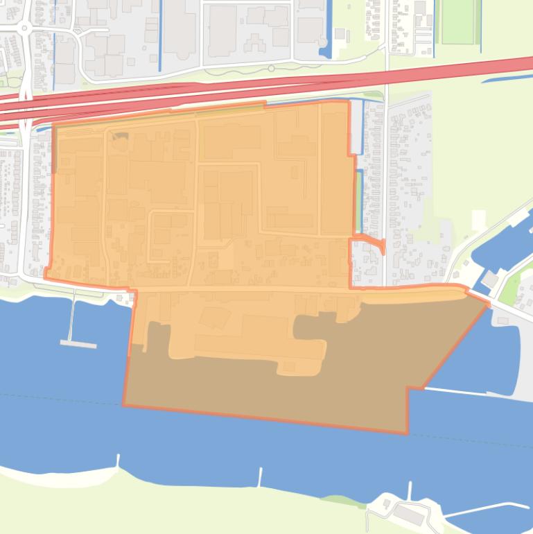 Kaart van de buurt Bedrijventerrein Langeveer.