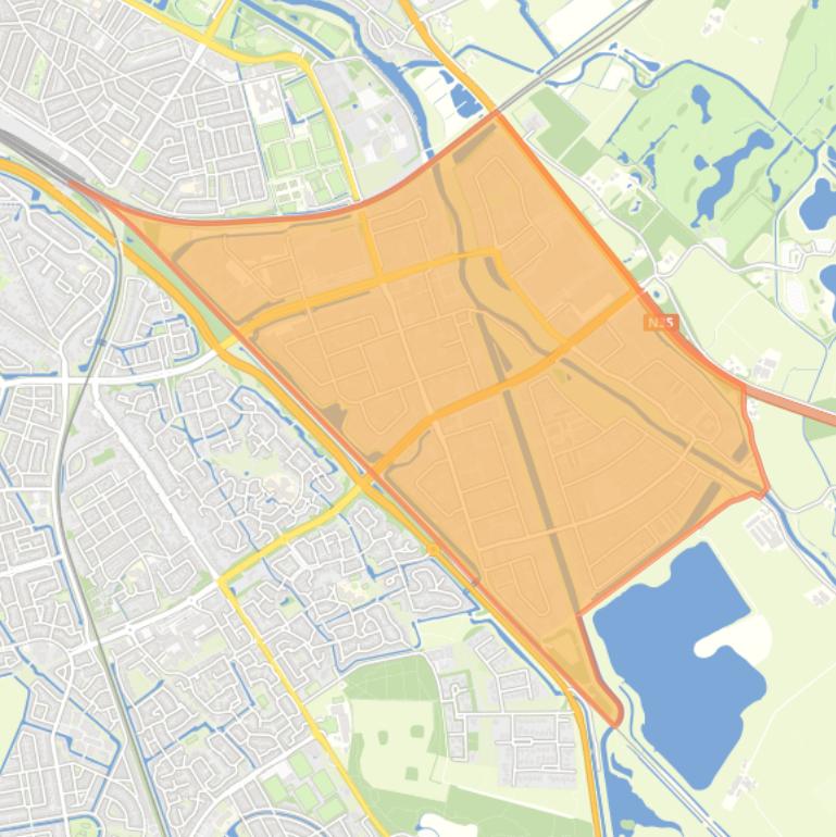 Kaart van de buurt Bedrijventerrein Marslanden-Zuid.
