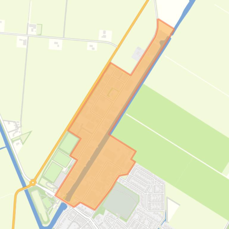 Kaart van de buurt Bedrijventerrein Middenmeer.