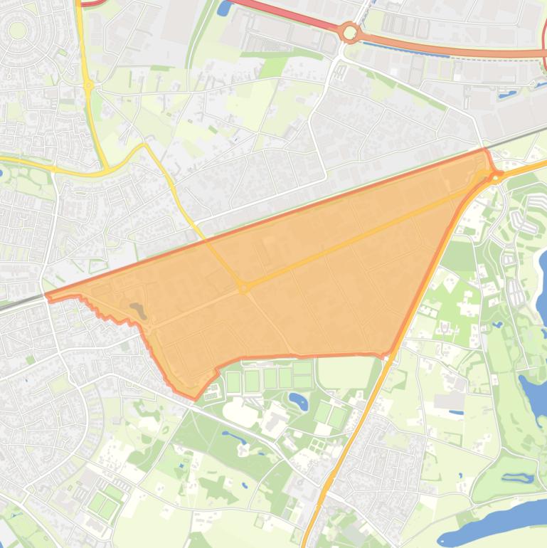 Kaart van de buurt Bedrijventerrein Nieuwenweg.