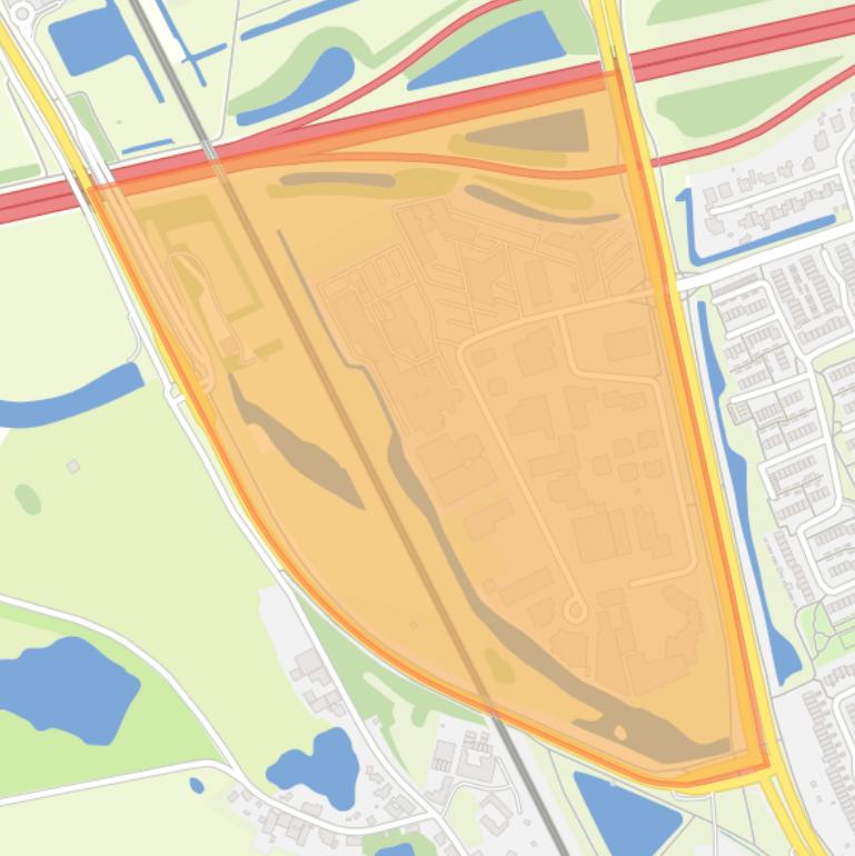 Kaart van de buurt Bedrijventerrein Noord.