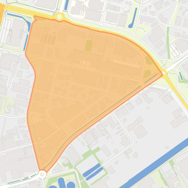 Kaart van de buurt Bedrijventerrein Oost.