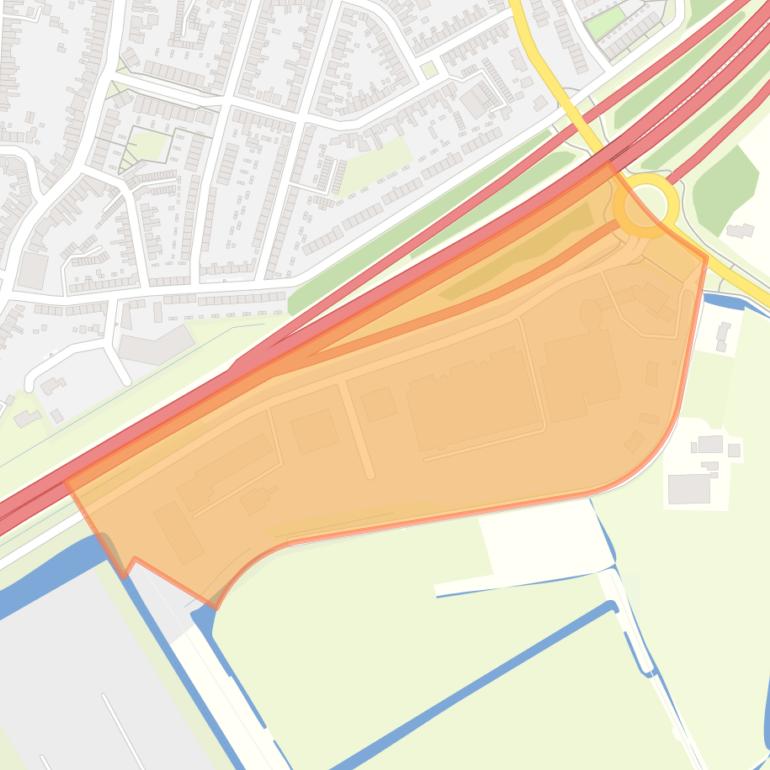 Kaart van de buurt Bedrijventerrein Oost-Souburg Oost.