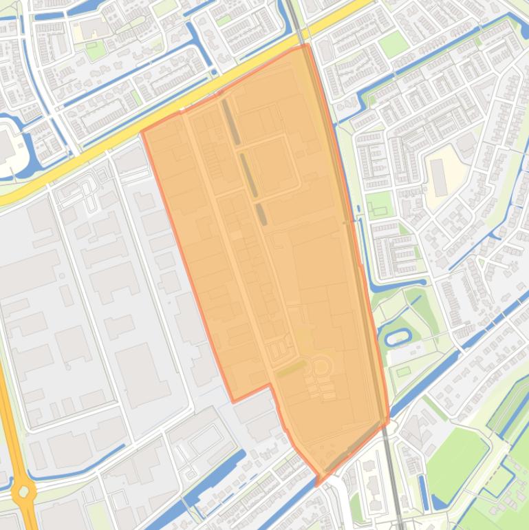 Kaart van de buurt Bedrijventerrein Rodenrijs.