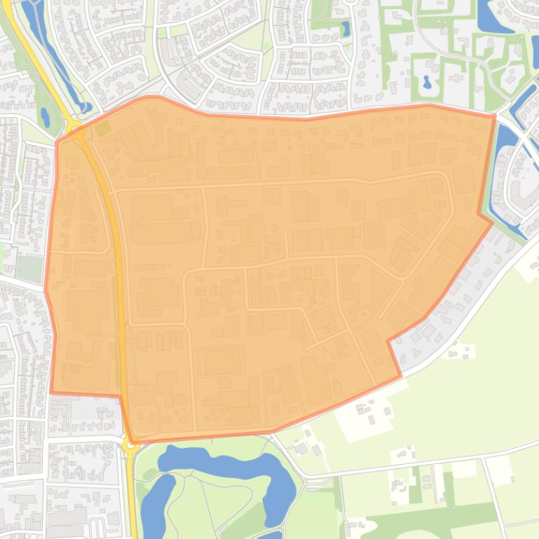 Kaart van de buurt Bedrijventerrein Rondweg.