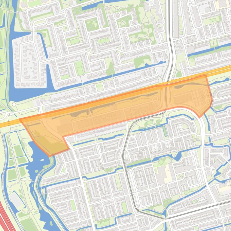 Kaart van de buurt Bedrijventerrein Tanthof-West.