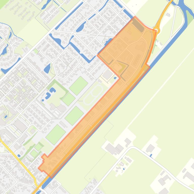 Kaart van de buurt Bedrijventerrein Ten Boer.