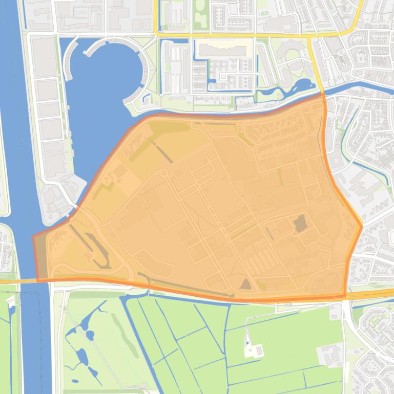 Kaart van de buurt Bedrijventerrein Van Houten.