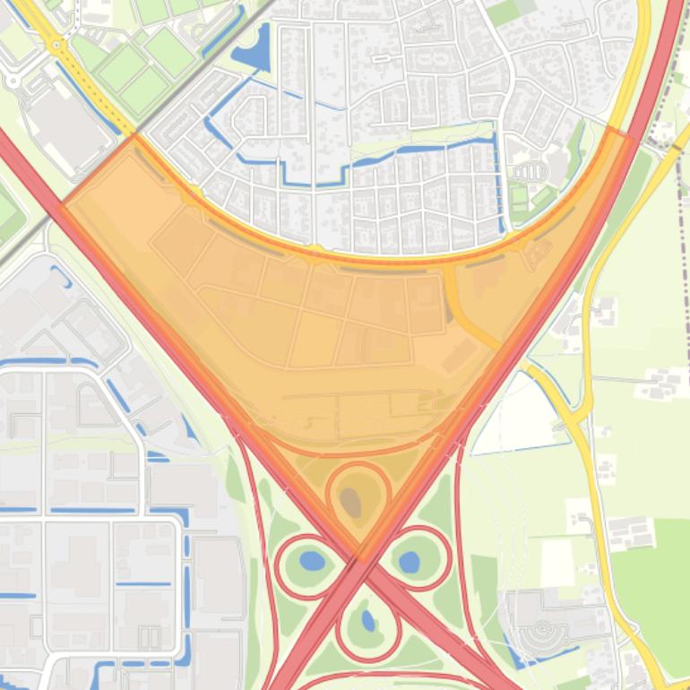 Kaart van de buurt Bedrijventerrein Vathorst-Zuid.