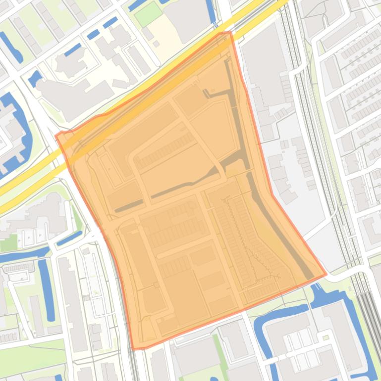 Kaart van de buurt Bedrijventerrein Voorhof.