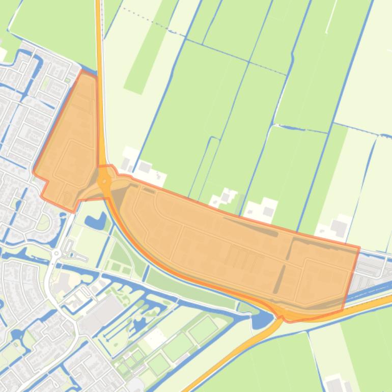 Kaart van de buurt Bedrijventerrein Vredemaker.