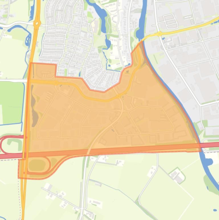 Kaart van de buurt Bedrijventerrein Wijnbergen.