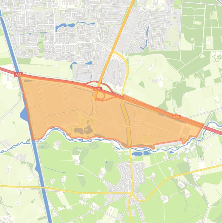 Kaart van de buurt Bedrijventerrein XL Businesspark.