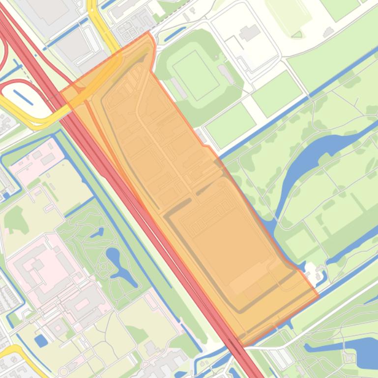 Kaart van de buurt Bedrijventerrein Ypenburgsepoort.