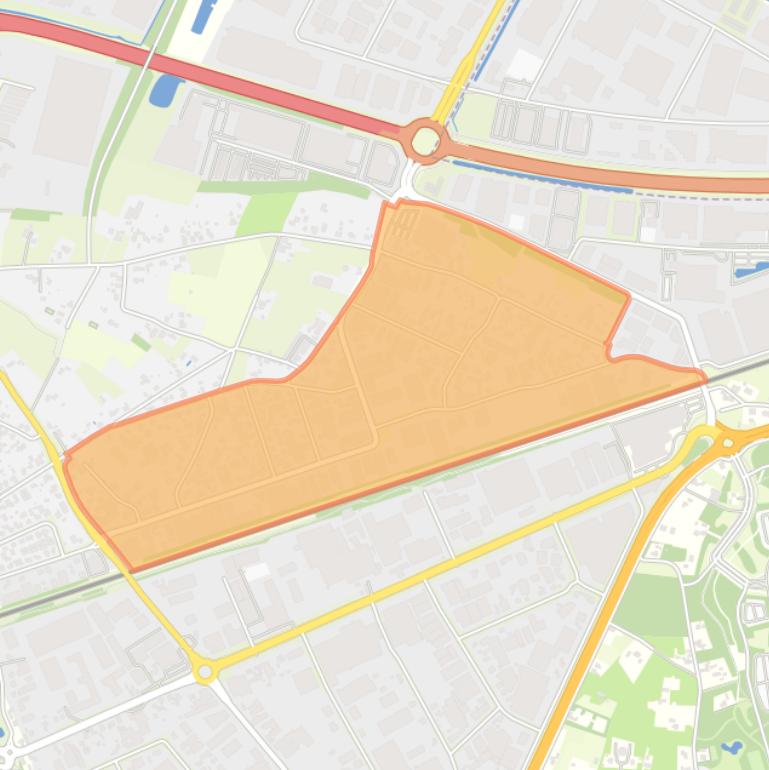 Kaart van de buurt Bedrijventerrein Zesweg.