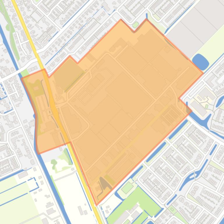 Kaart van de buurt Bedrijventerrein Zevenhuizen.