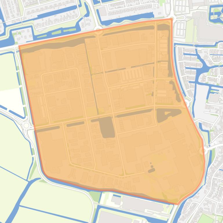 Kaart van de buurt Bedrijventerrein Zuiderdel.