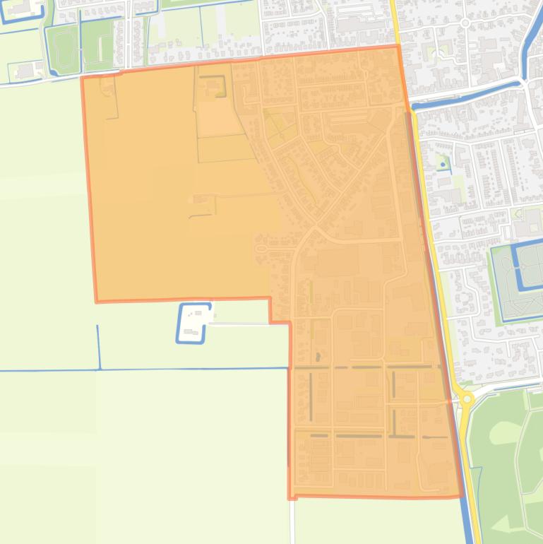 Kaart van de buurt Bedum West.